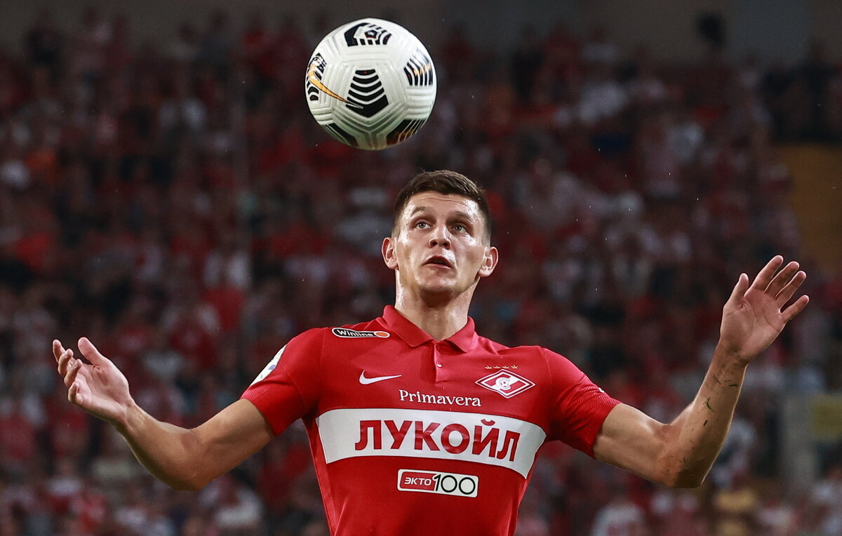    Защитник "Спартака" Даниил Хлусевич  Сергей Фадеичев/ТАСС