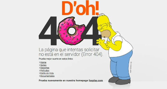 Пример доработанной страницы «Error 404», где есть ссылки на действующие разделы сайта