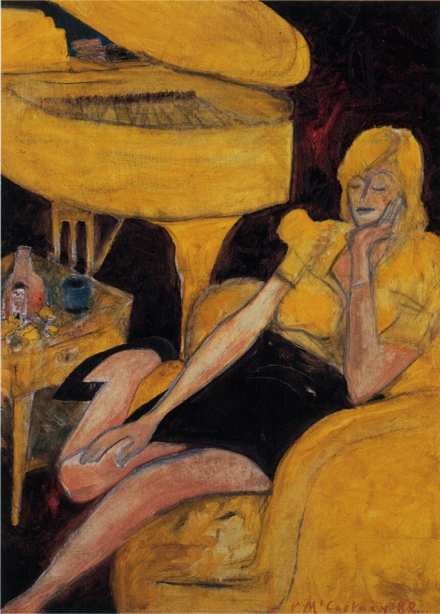 'Yellow Linda with piano', 1988