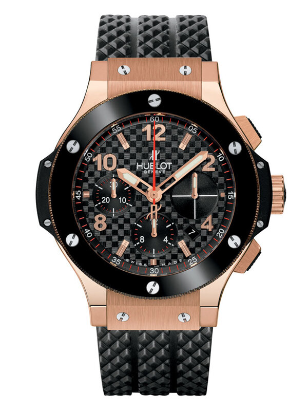 Хронограф Hublot Big Bang Gold Ceramic в 41 мм корпусе из розового золота и керамики с указателем даты