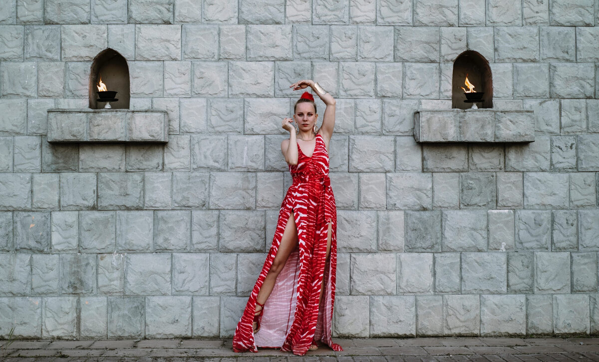 Огонь может быть как и декор к съёмке