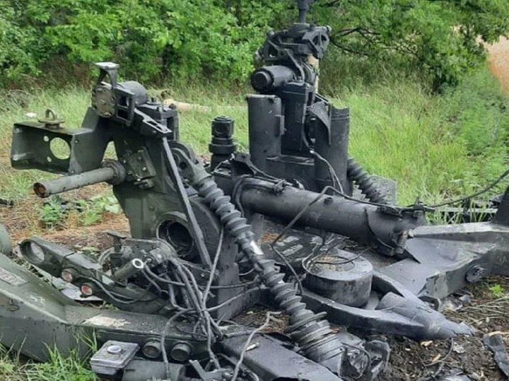     Уничтоженная американская гаубица М777.