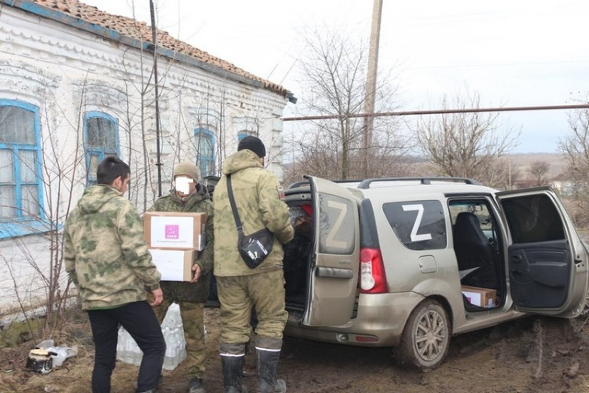    Башкирские коммунисты отправили под Мариуполь казылык и домашнюю лапшу