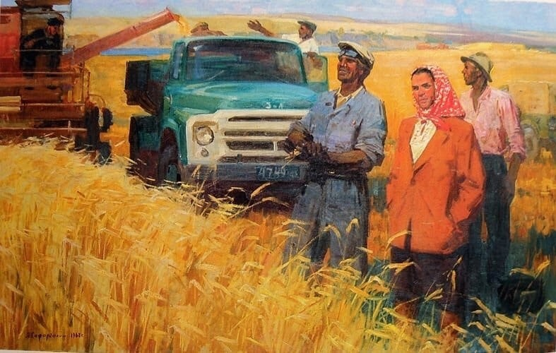 совместный труд детей. женщина на даче. George clausen (1852-1944) картины. фролов серафим леонидович художник. урожай на грядке.