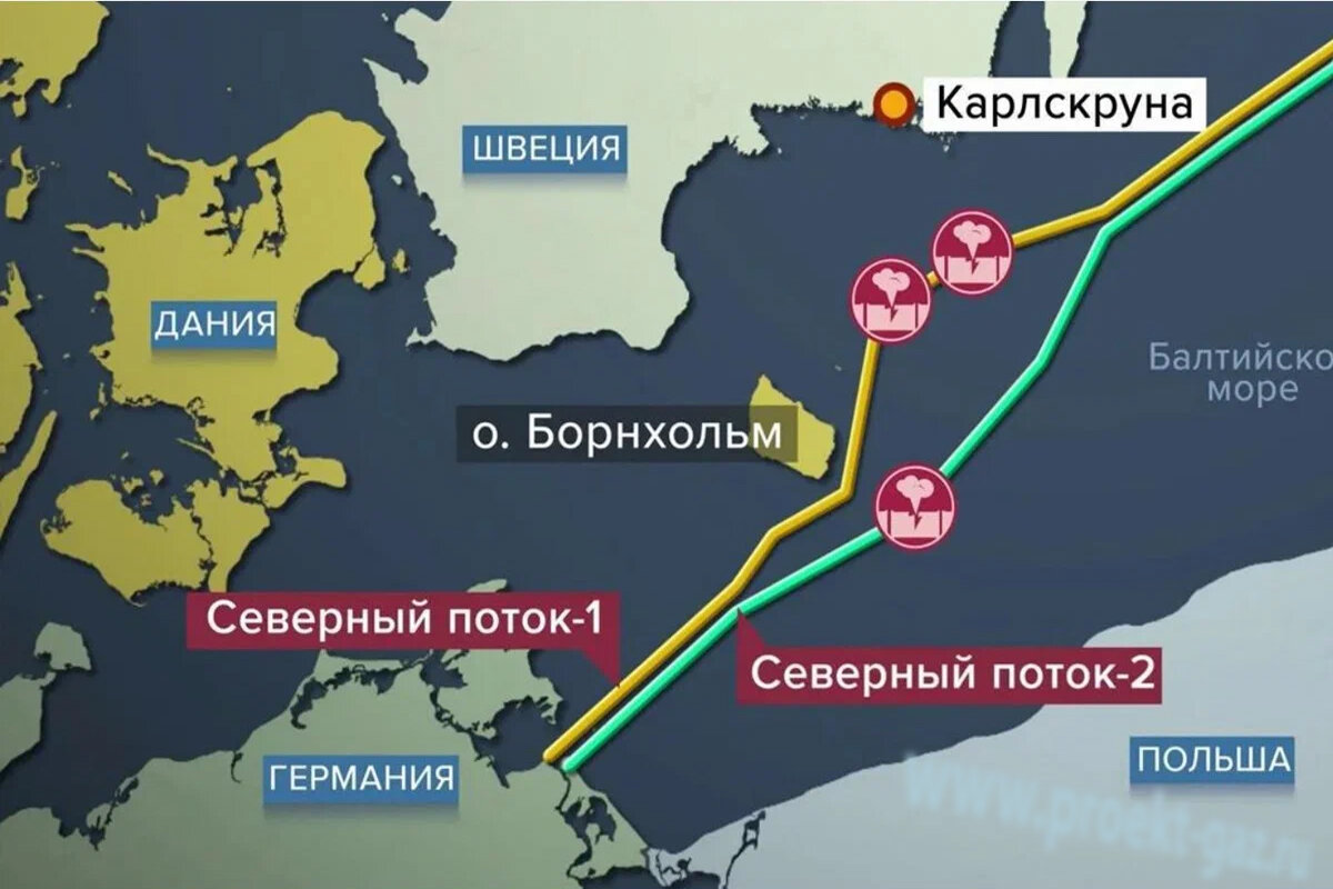 Путь газа. НАТО подорвали Северный поток. Где взорвался Северный поток на карте.