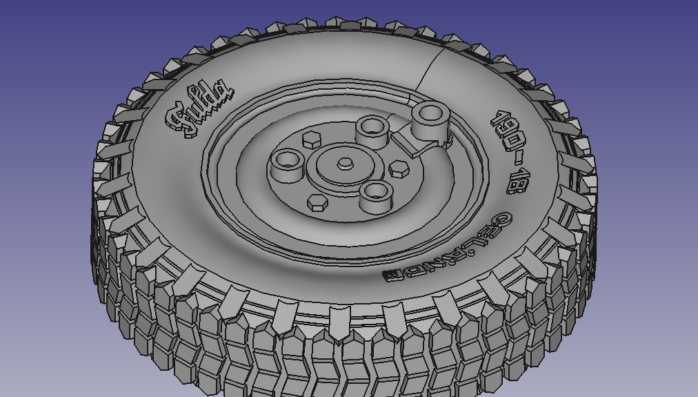На примере вот такого колеса расскажу как в FreeCAD сделать 3D модель.