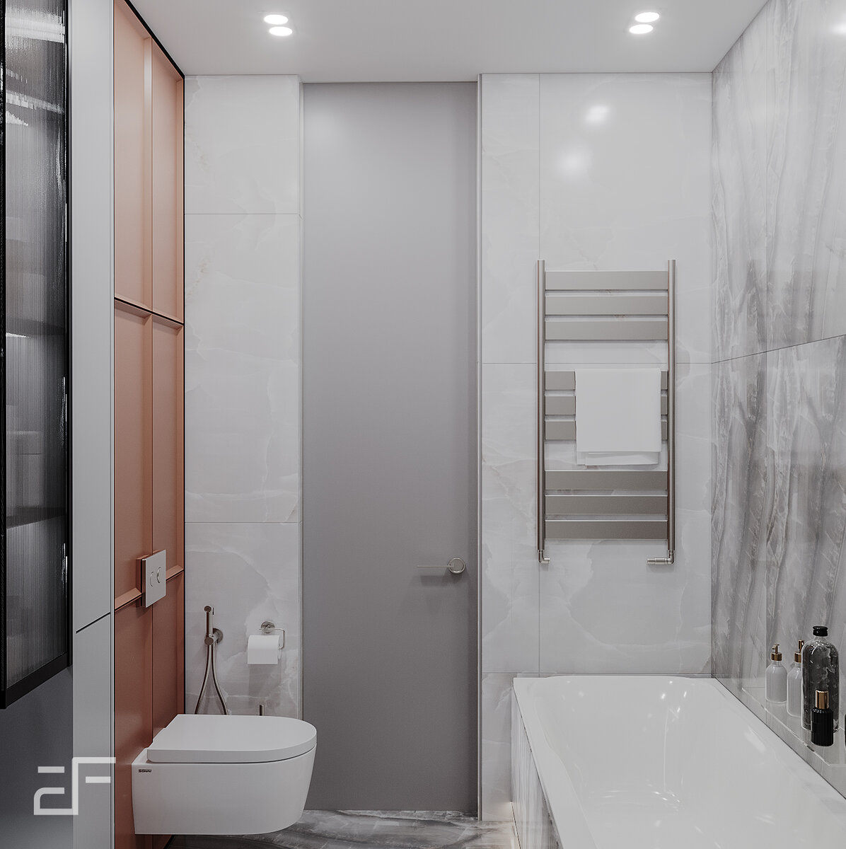 Дизайн ванной комнаты в современном стиле фото с туалетом