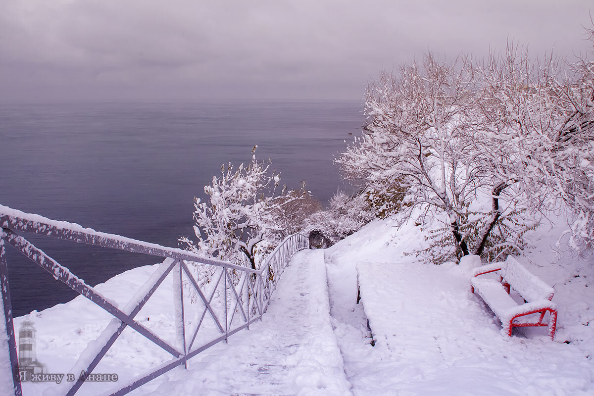 Зима в анапе фото