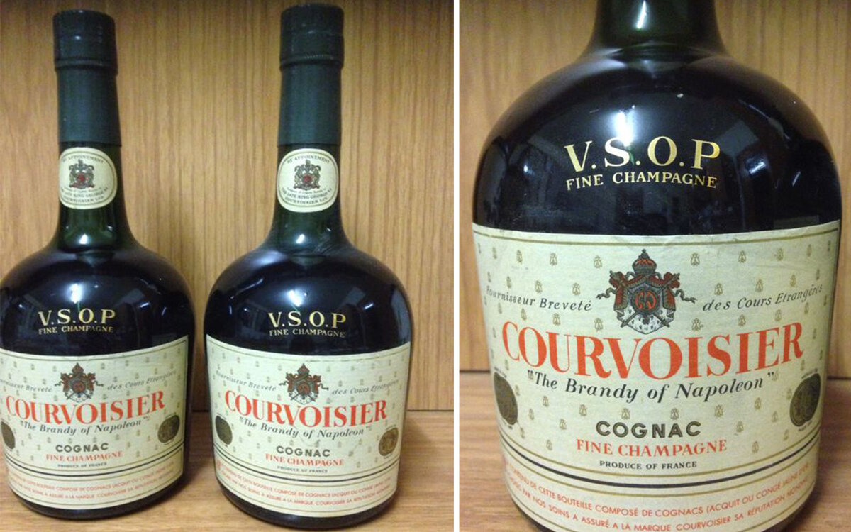 Коньяк Courvoisier V.S.O.P. 1960-х гг. © Неизвестно, источник: https://www.catawiki.com/l/14523167-courvoisier-vsop-fine-champagne-cognac-bottled-1960s