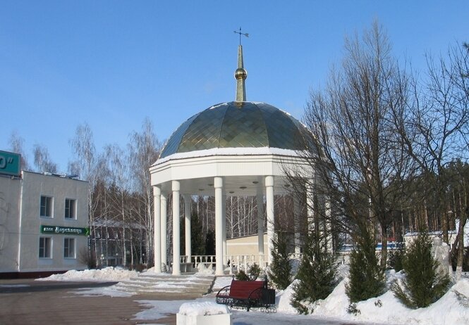 Санаторий красиво зимой