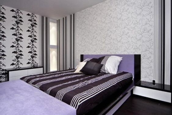 Дизайн комбинированных обоев для спальни, фото вариантов