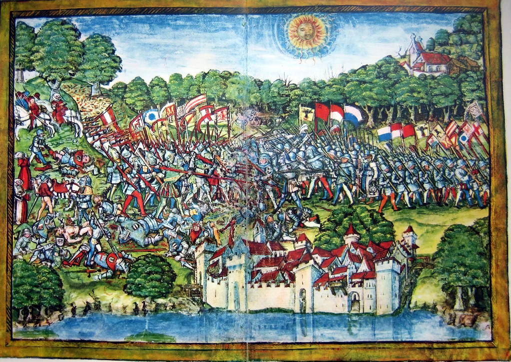 Рисунок  битвы при Земпах. 