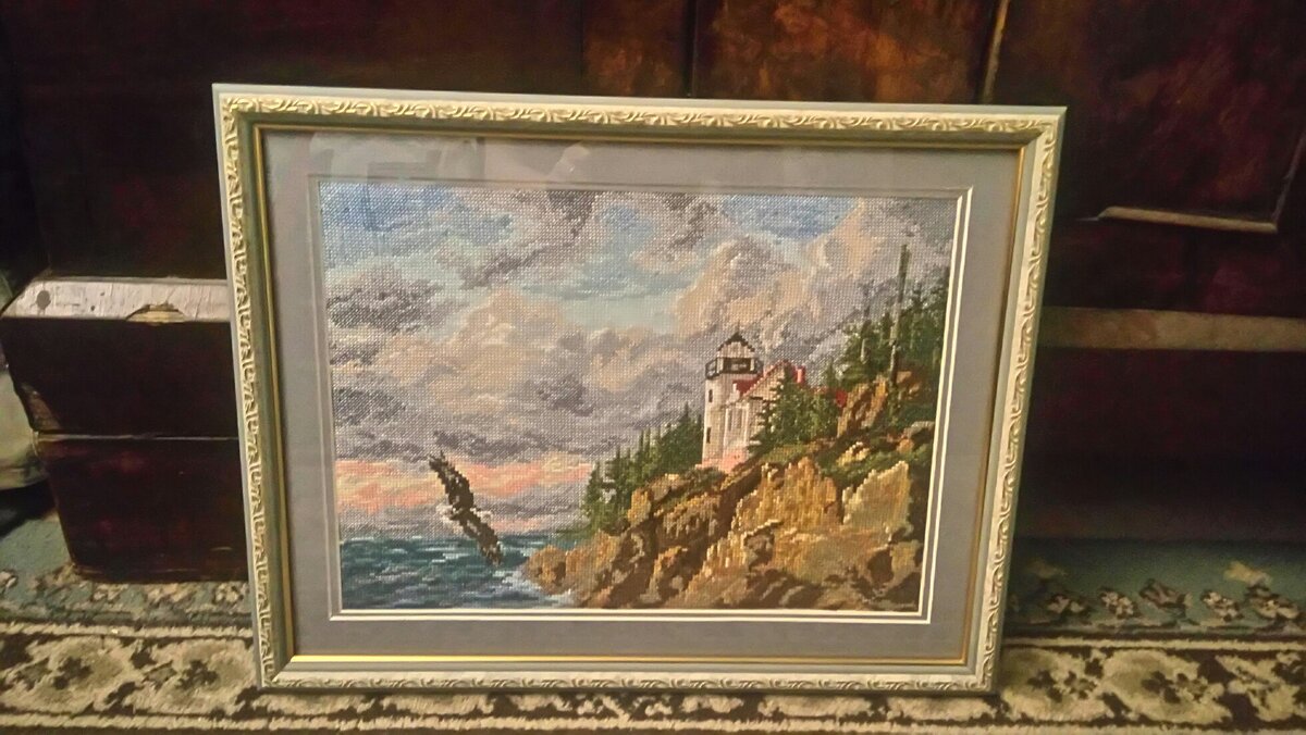 Моя работа) первая сложная вышивка для меня.