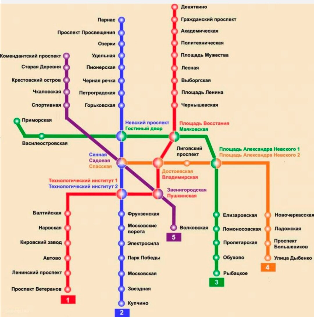 Карта метро 