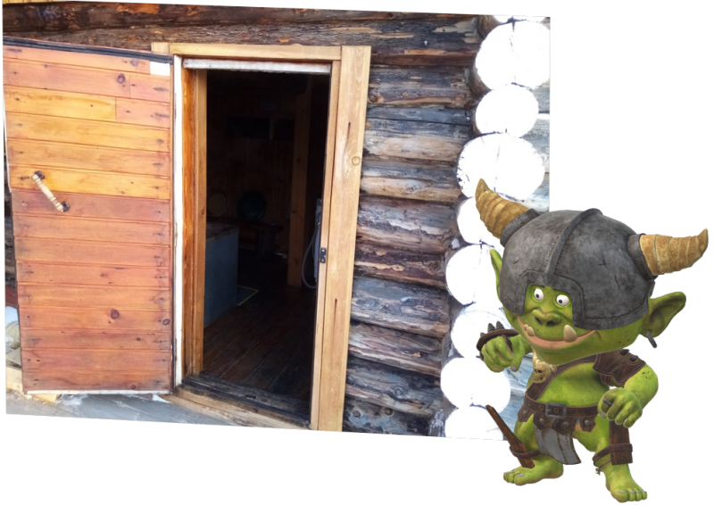 Наша русская баня из рубленных брёвен / Коллаж канала "Затерянные в Сибири"/