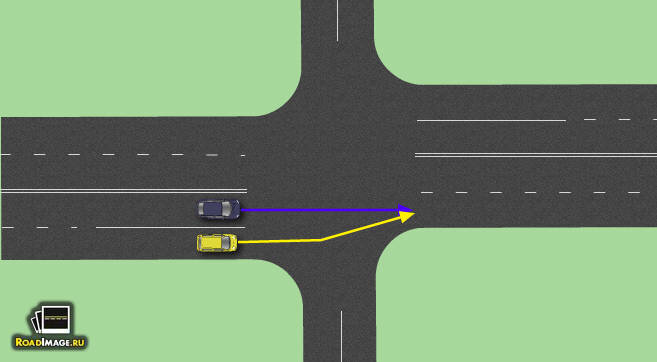 Схема такого перекрестка.