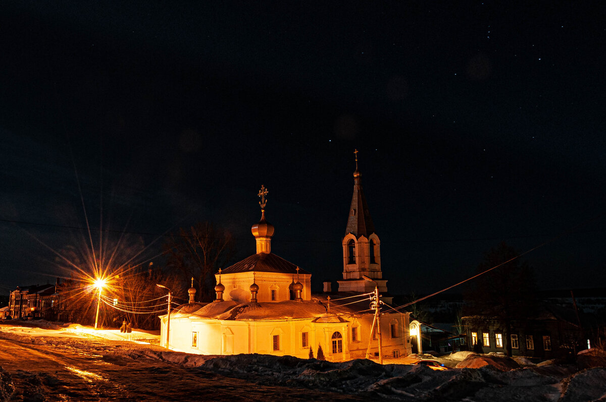 Касимов, Благовещенская церковь ночью