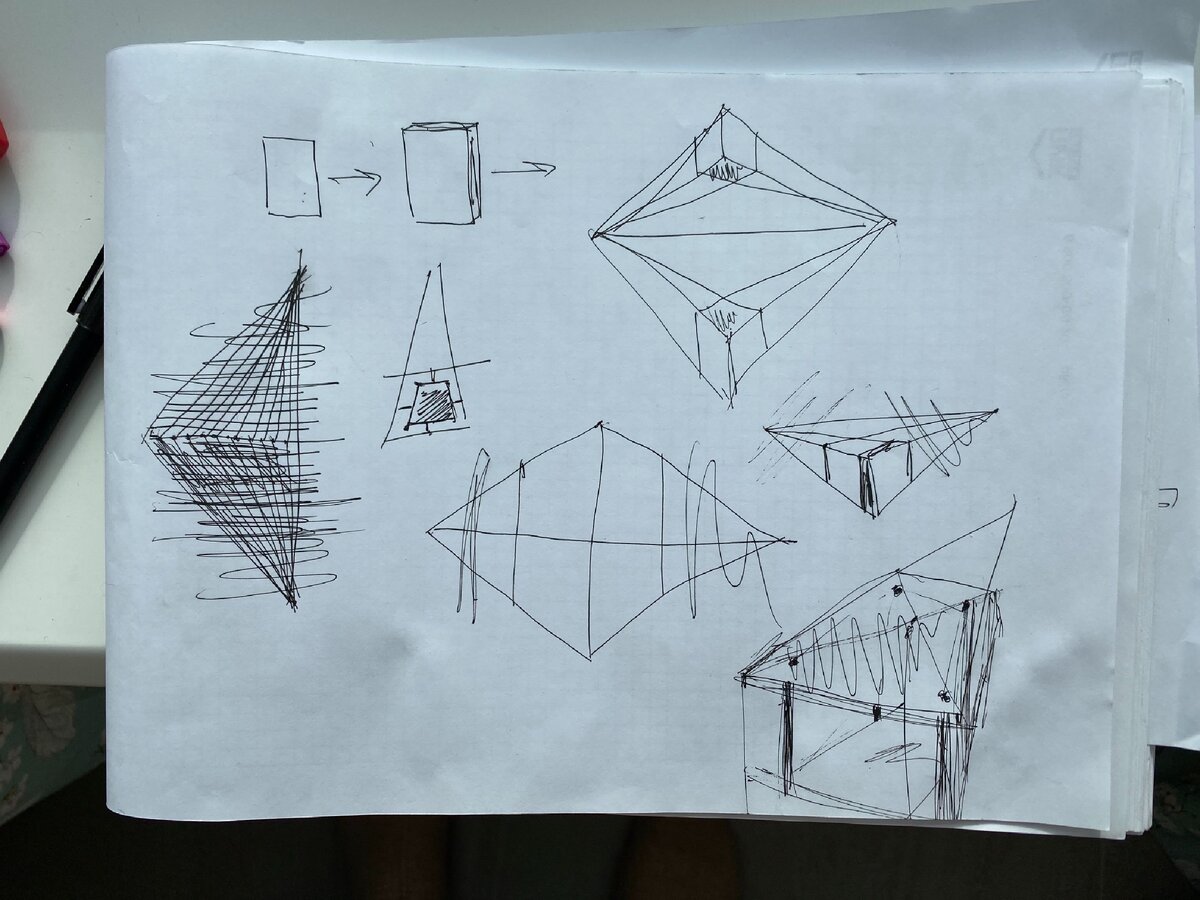 Стол создаётся по принципу куба. Привет нашей развёртки 