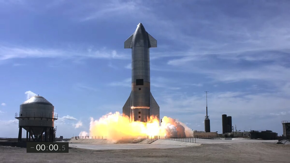 Первая попытка старта Starship SN10