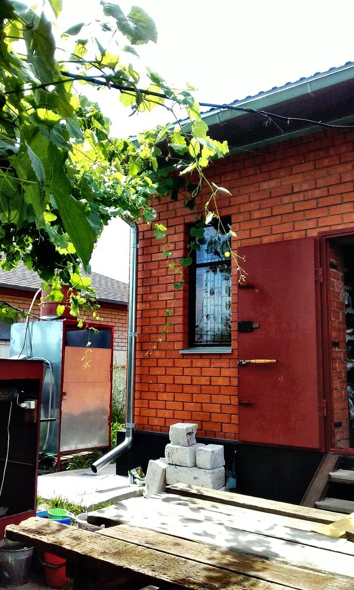 дом автора в процессе строительства, фото из личного архива