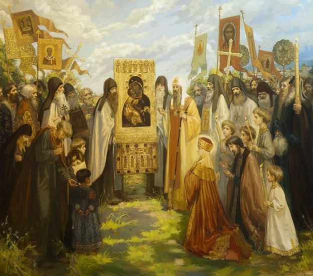 «Пресвятая Богородица, услыши молитвы наши». Молебен перед иконой Владимирской Божьей матери об избавлении от Тамерлана.