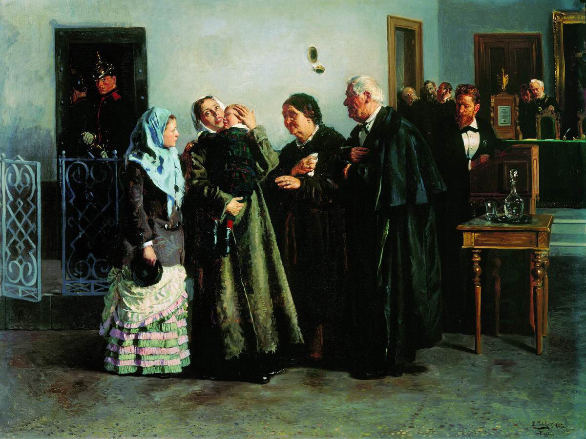 Оправданная. В. Маковский. 1882 г.