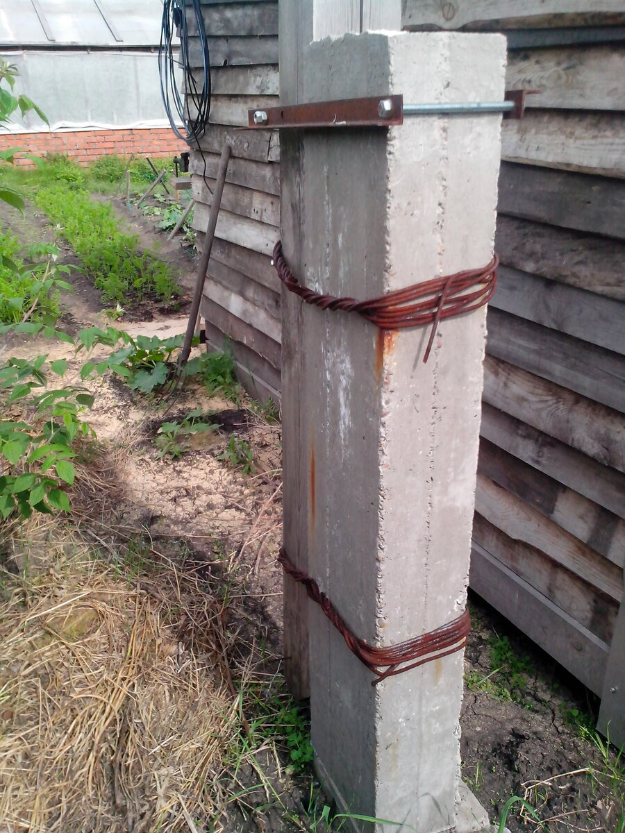 столб после установки