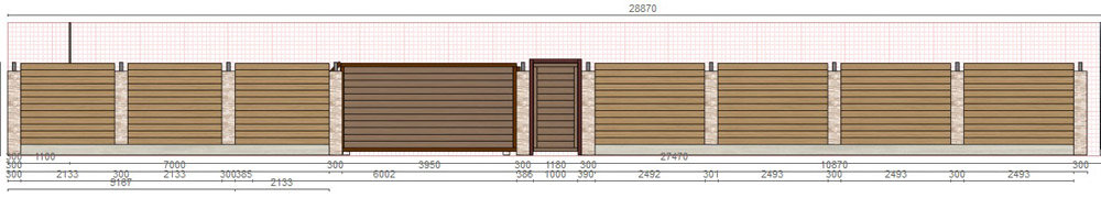 Примерный эскиз будущего забора
