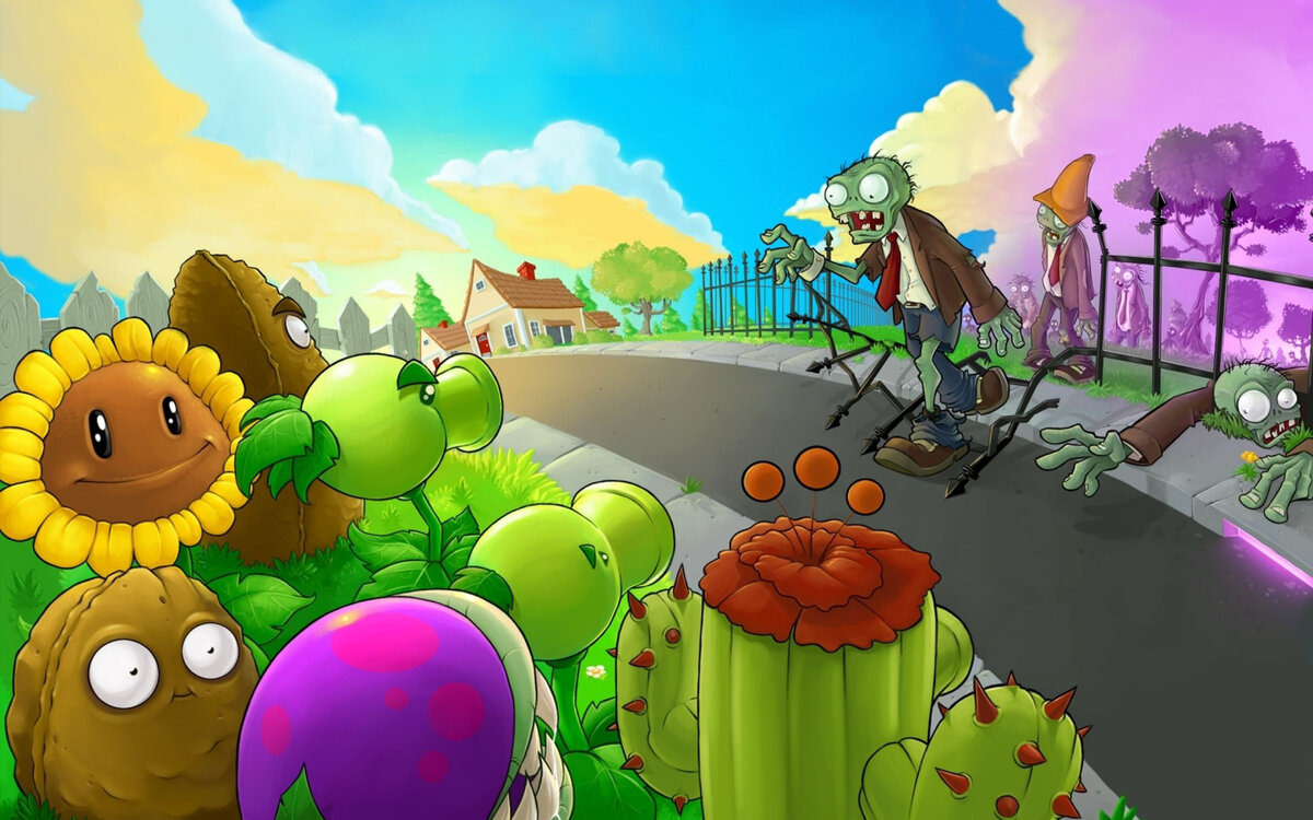 Обложка игры Plants vs Zombies