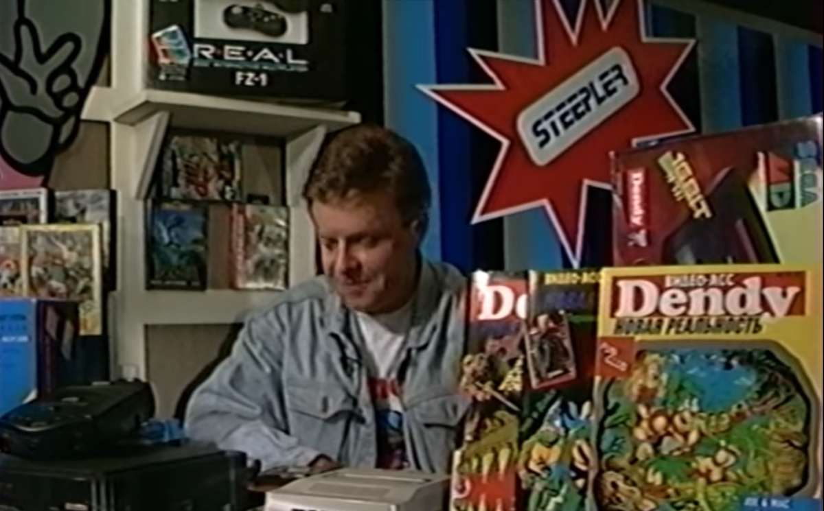 кадр из первого выпуска программы "Денди - новая реальность"