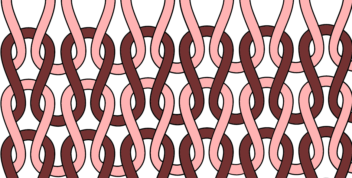 схема плетения кулирной глади