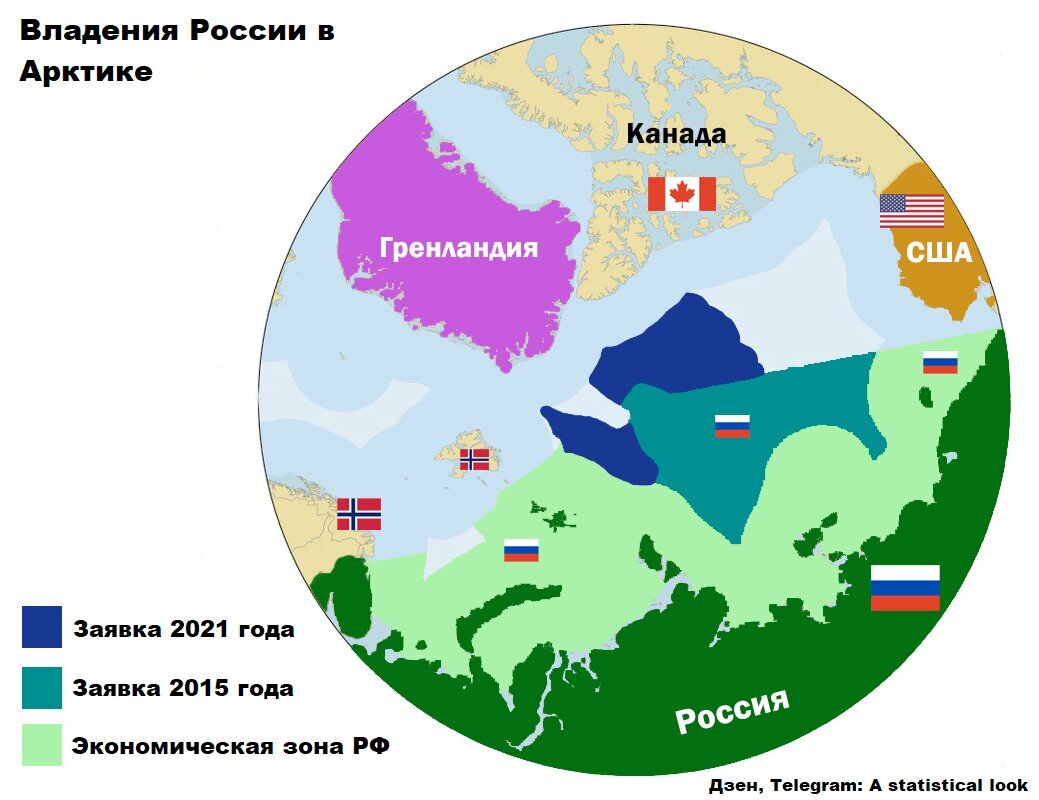 Карта арктики россии