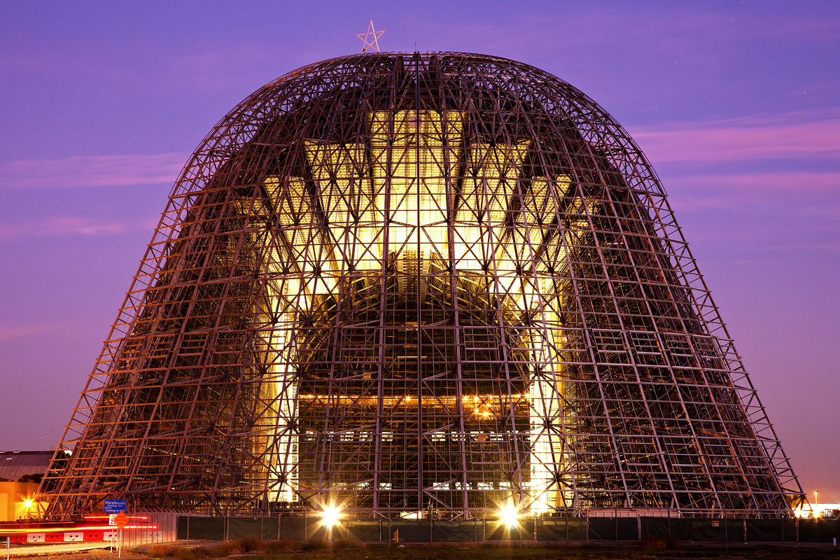 Взгляд на Hangar One после снятия оболочки. Фото: NASA