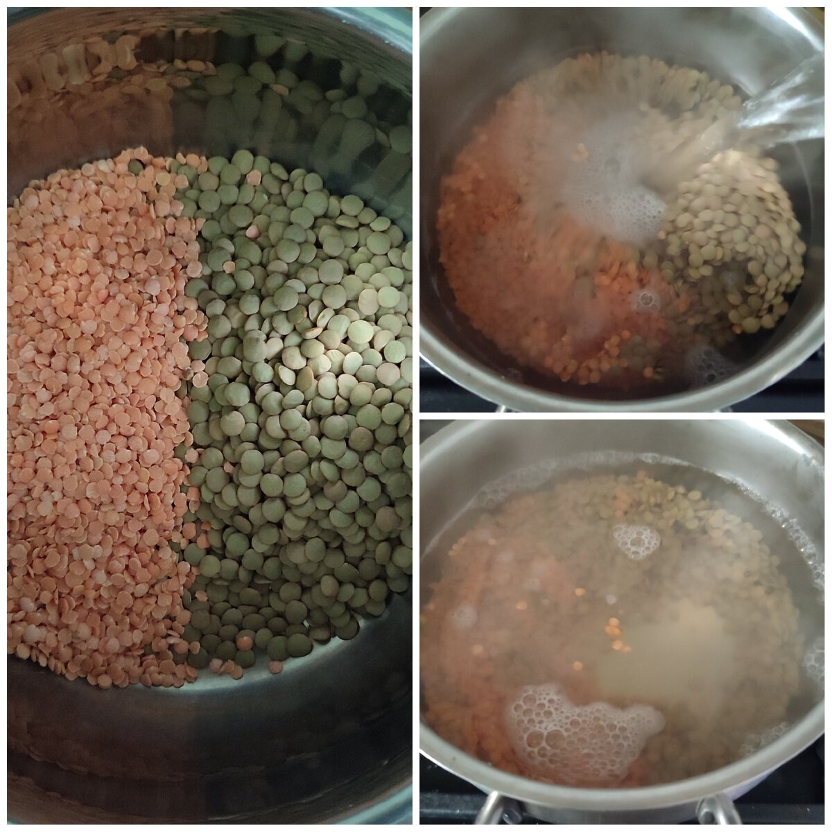 Чечевицу не надо замачивать и она недолго варится. 