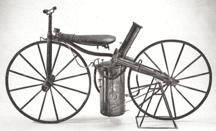 Первый паровой мотоцикл (1868-США)