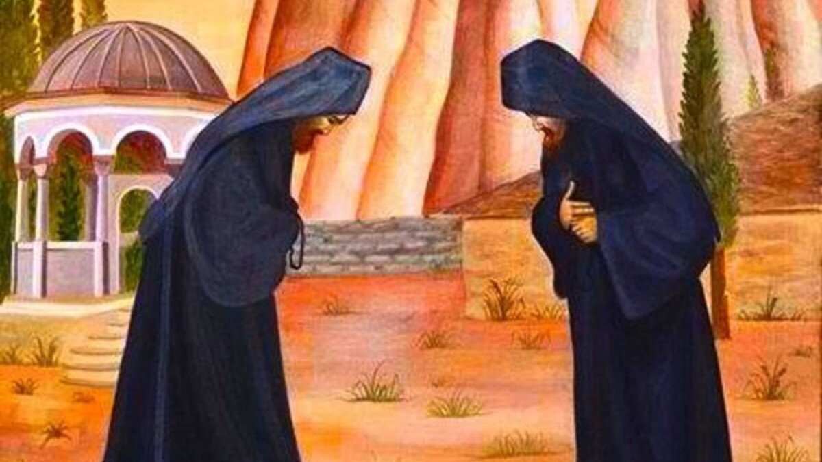 Нашла прекрасную картину. Монахи просят друг у друга прощения. Держите для вдохновения.