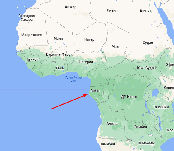 Габон на ГуглКартах