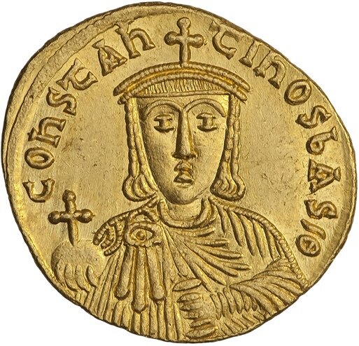 Монета с изображением византийского императора Константина Слепого