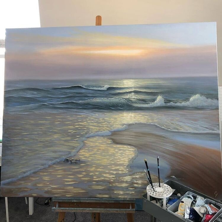 Морской пейзаж маслом