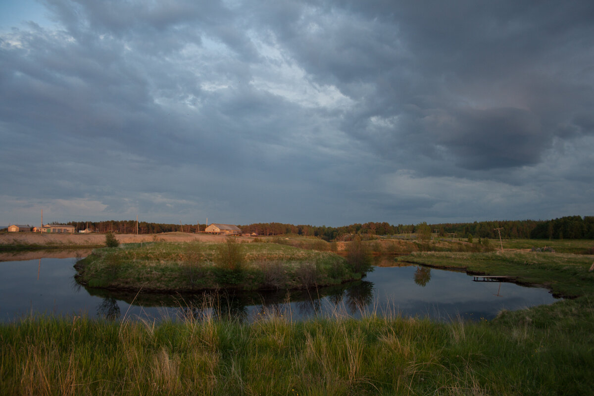 Река Лопшеньга на закате
