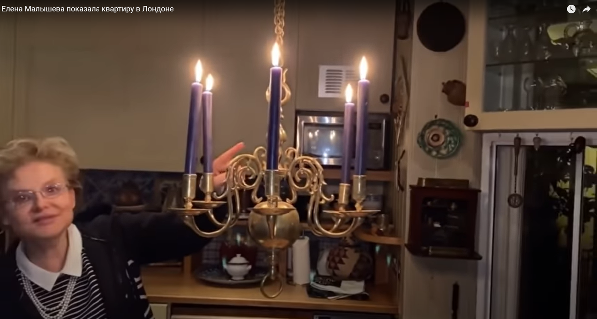 Светильник с настоящими свечами 