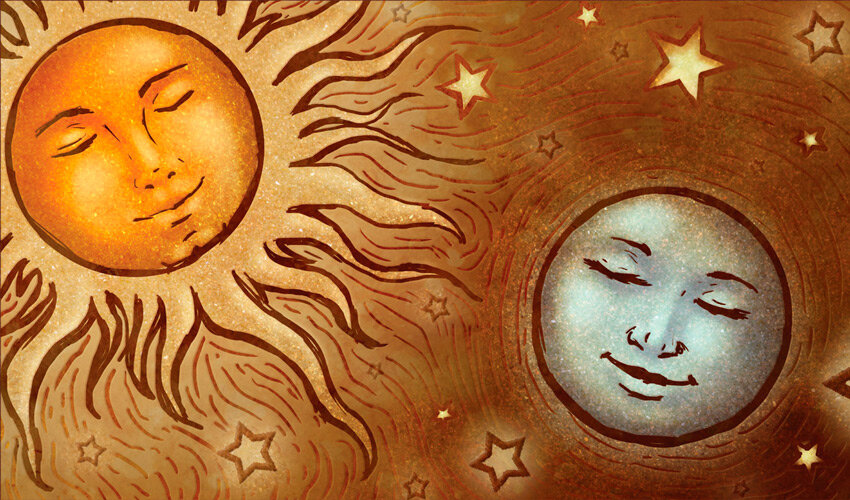 Светила. Солнце - год, Луна - месяц..