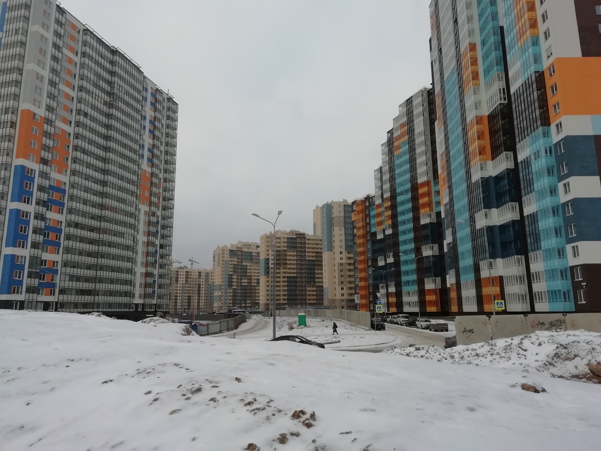 Новостройки в конце Коменданского проспекта