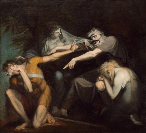Henry Fuseli, Oedipus Cursing His Son, Polynices, National Gallery of Art, источник: nga.gov