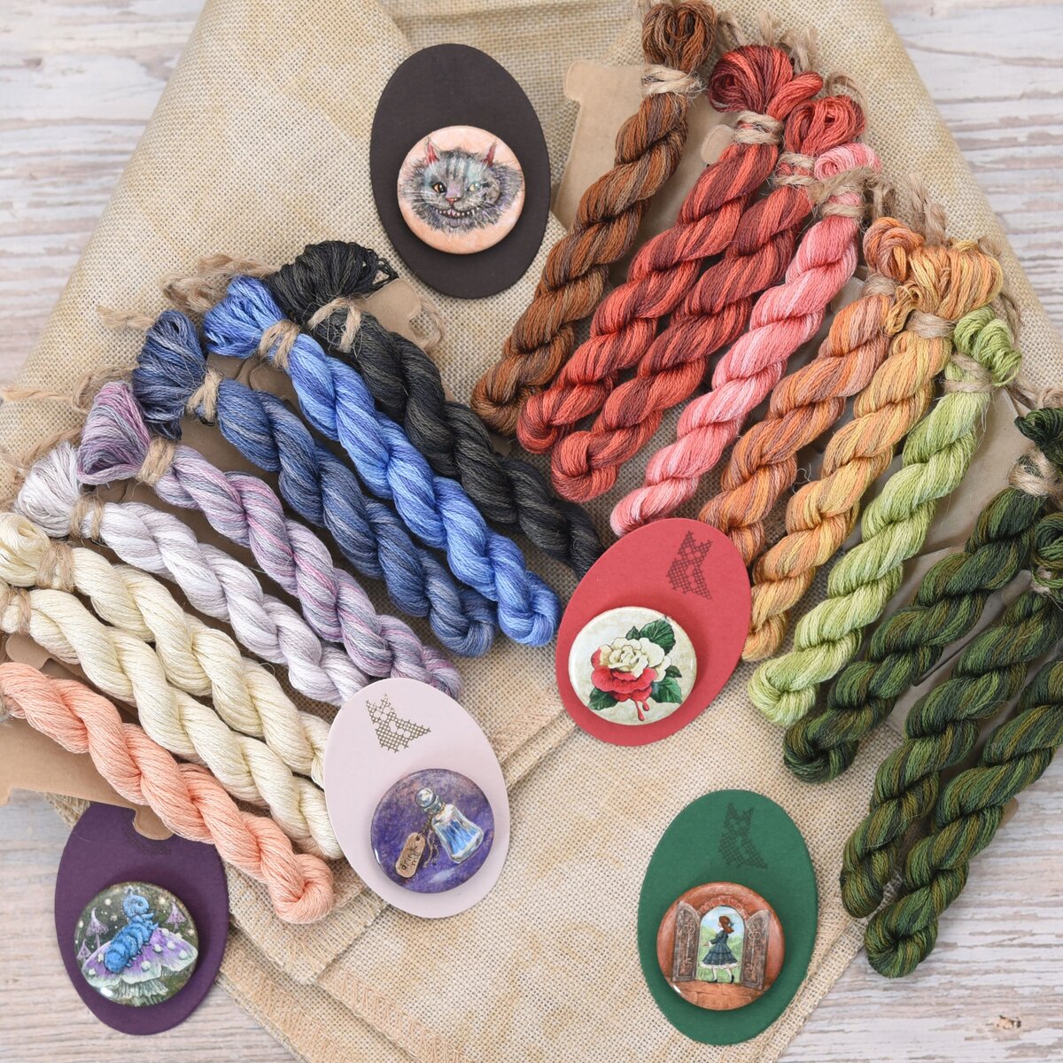 палитра мулине для многоцветного яркого варианта