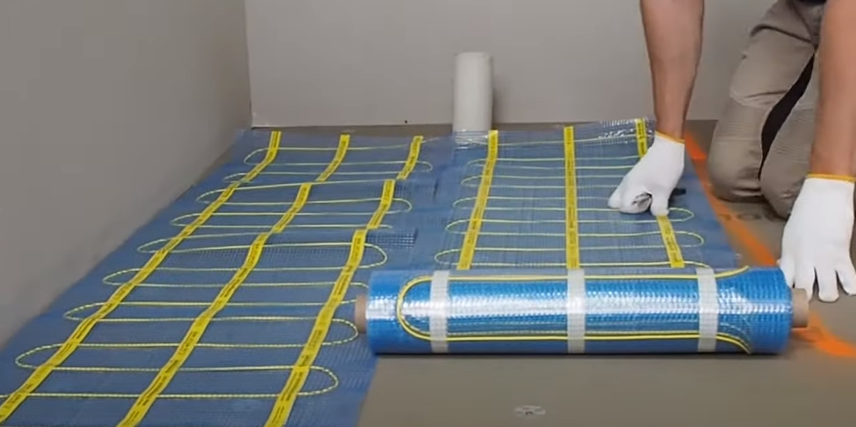 Укладка пола электро матами