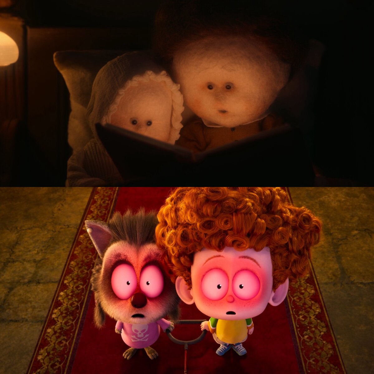 Обычные детишки.Угадайте, где страшнее?  "Этот дом" и " Монстры на каникулах 4"