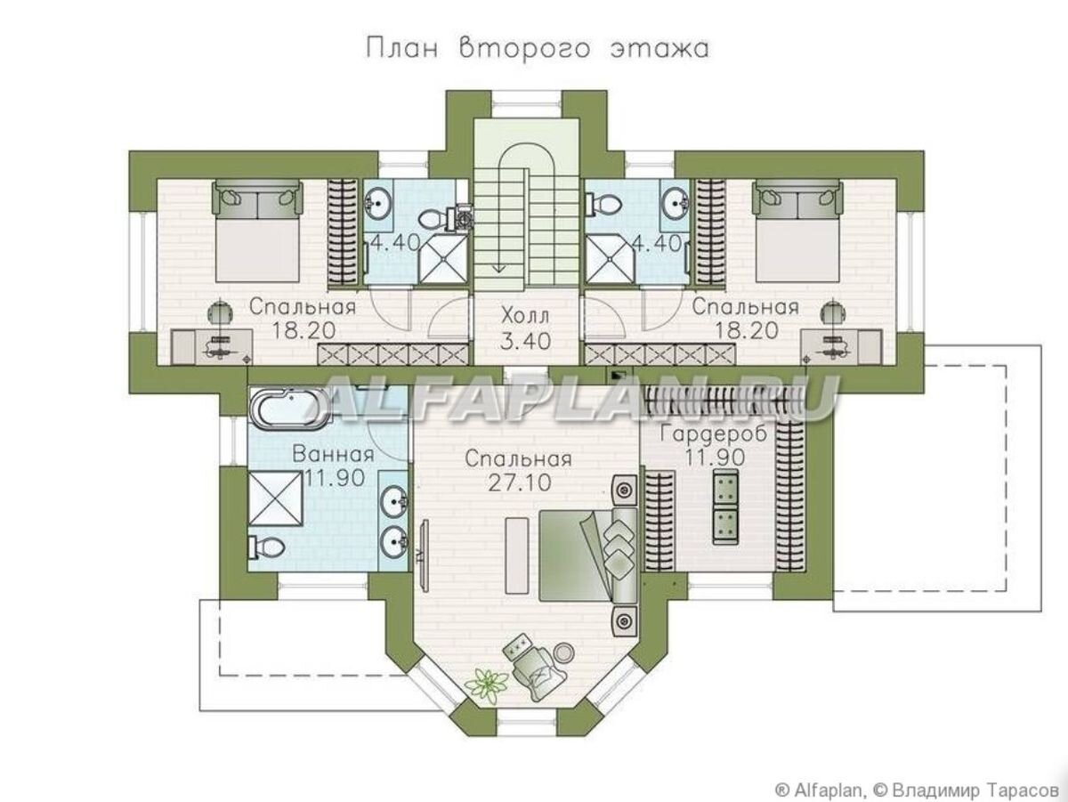 Планировка дома по проекту "Меркурий" 578А 