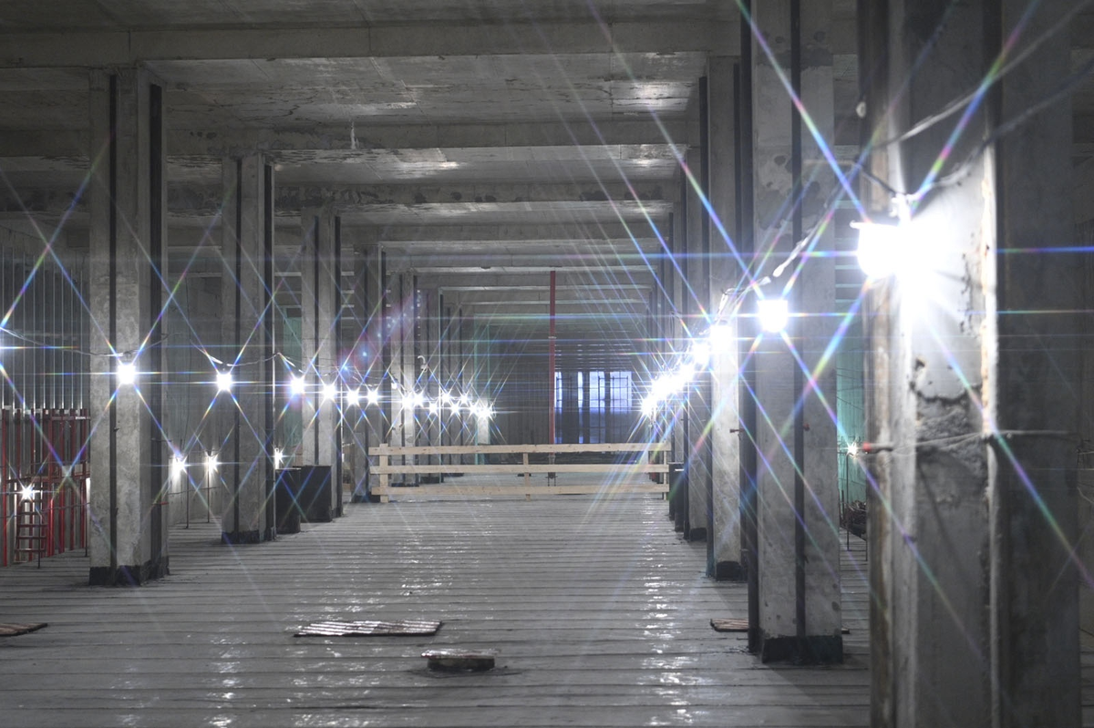 Строящаяся станция «Лианозово» Люблинско-Дмитровской линии.