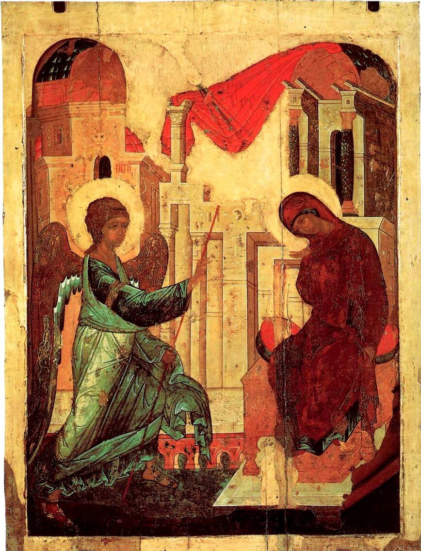 Благовещение. Икона. Андрей Рублев, 1408 г.